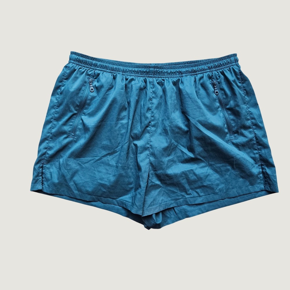Girlfriend Collective Gazelle Shorts Deep Teal Green Recycled Running Womens L